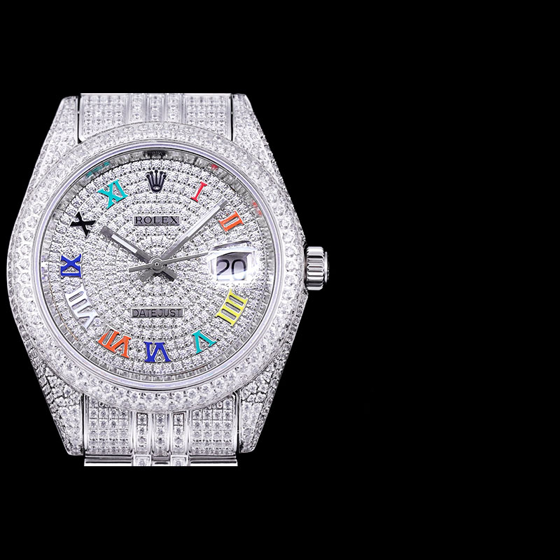 ROLEX Cubic Zirconia Full Diamond Automatic Movement Mechanical Movement Mechanical Watches