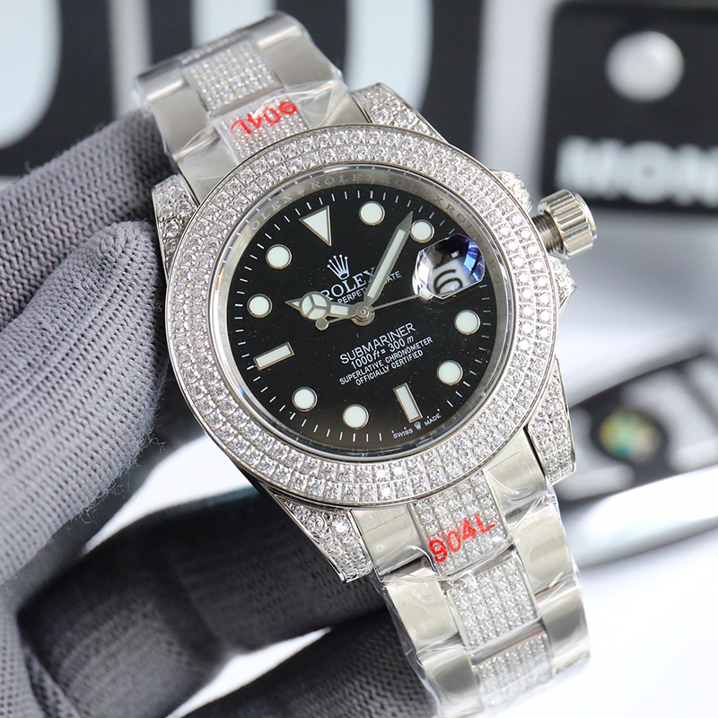 ROLEX Full Diamond Swarovski Pave-Set Mechanical Watches