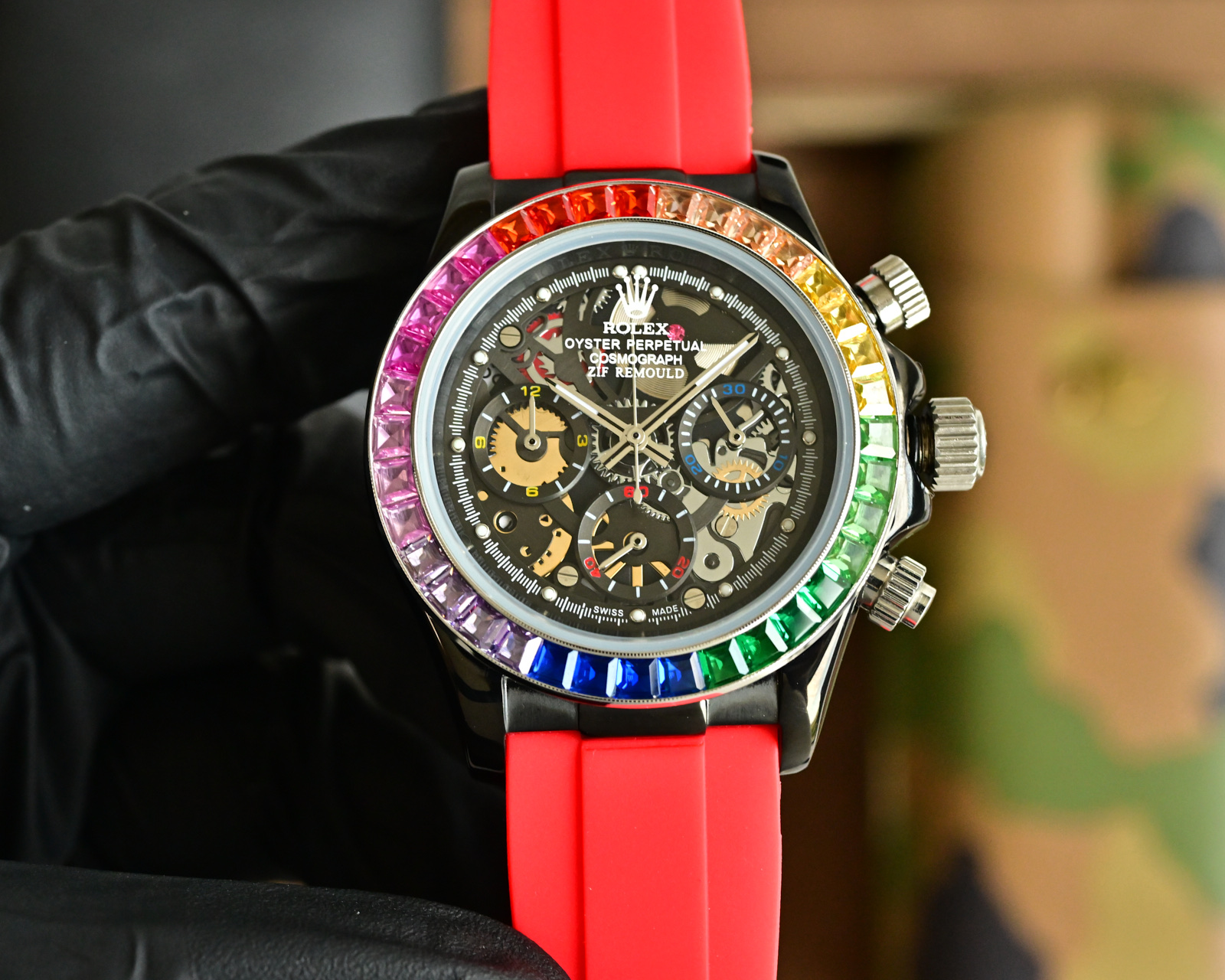 ROLEX Daytona 316L Stainless Steel Stainless Steel Case Super-Luminova Chronograph 43mm Mechanical Watches