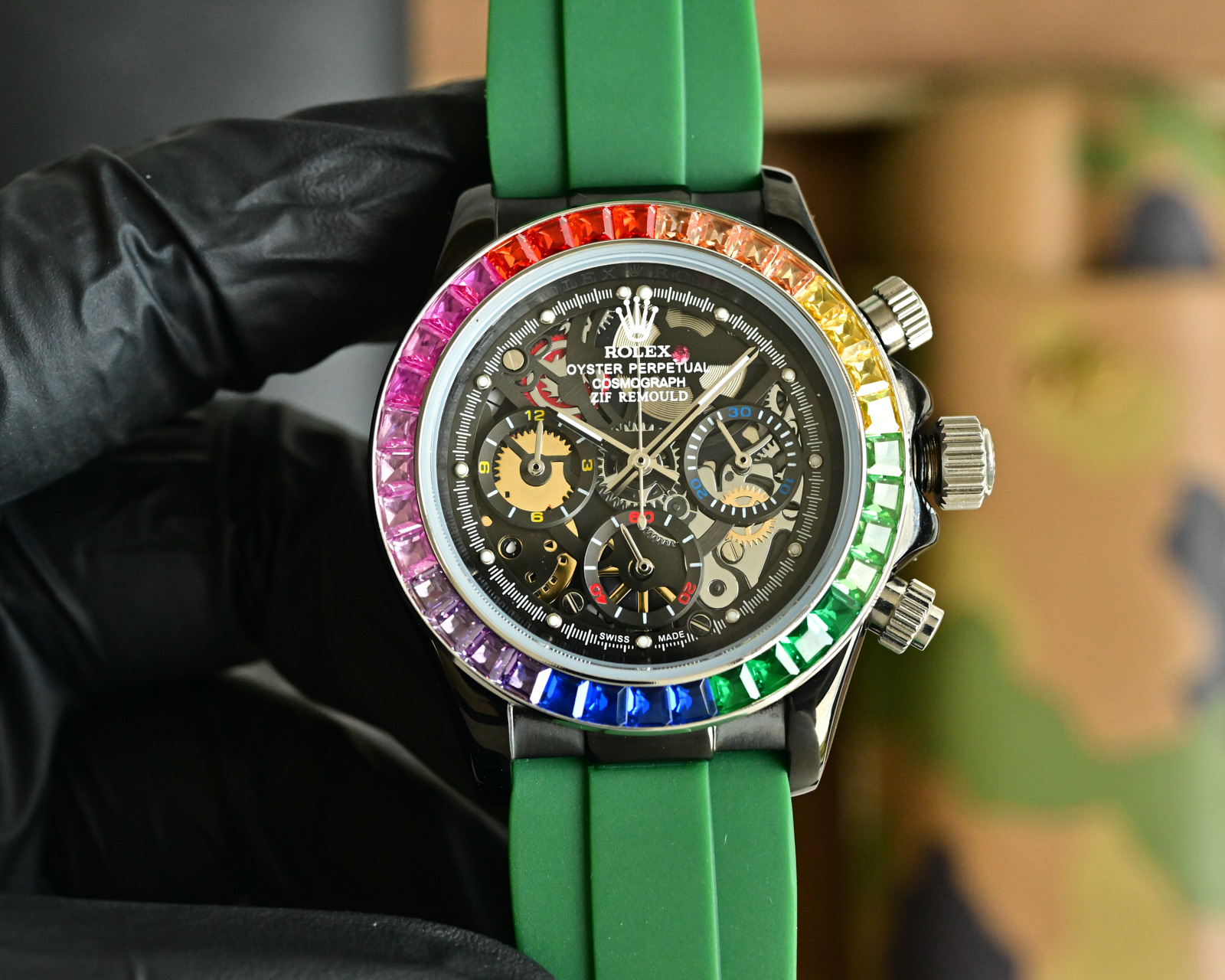 ROLEX Daytona 316L Stainless Steel Stainless Steel Case Super-Luminova Chronograph 43mm Mechanical Watches