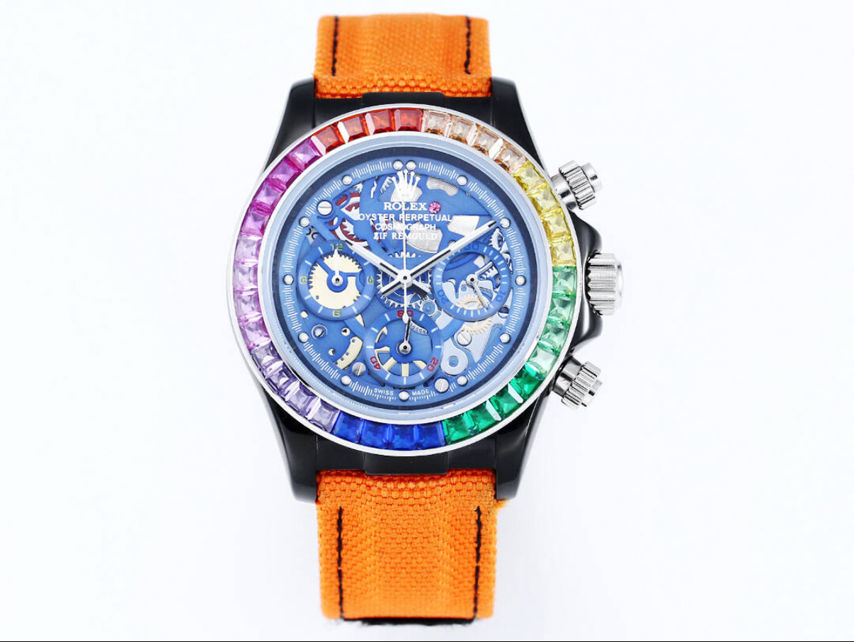 ROLEX Daytona 316L Stainless Steel Stainless Steel Case Super-Luminova Chronograph 43mm Mechanical Watches