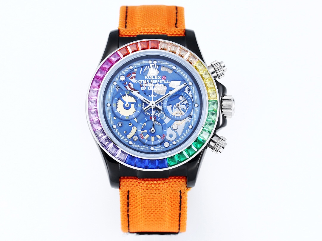 ROLEX Daytona 316L Stainless Steel Stainless Steel Case Super-Luminova Chronograph 43mm Mechanical Watches
