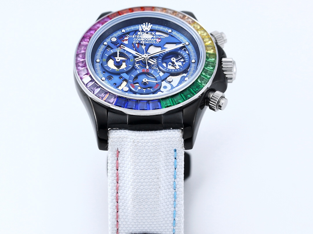 ROLEX Daytona 316L Stainless Steel Stainless Steel Case Super-Luminova Chronograph 43mm Mechanical Watches