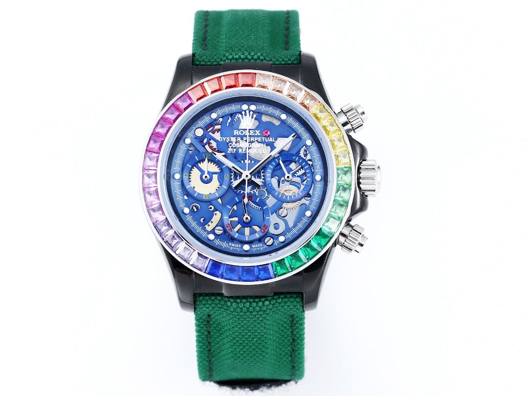 ROLEX Daytona 316L Stainless Steel Stainless Steel Case Super-Luminova Chronograph 43mm Mechanical Watches