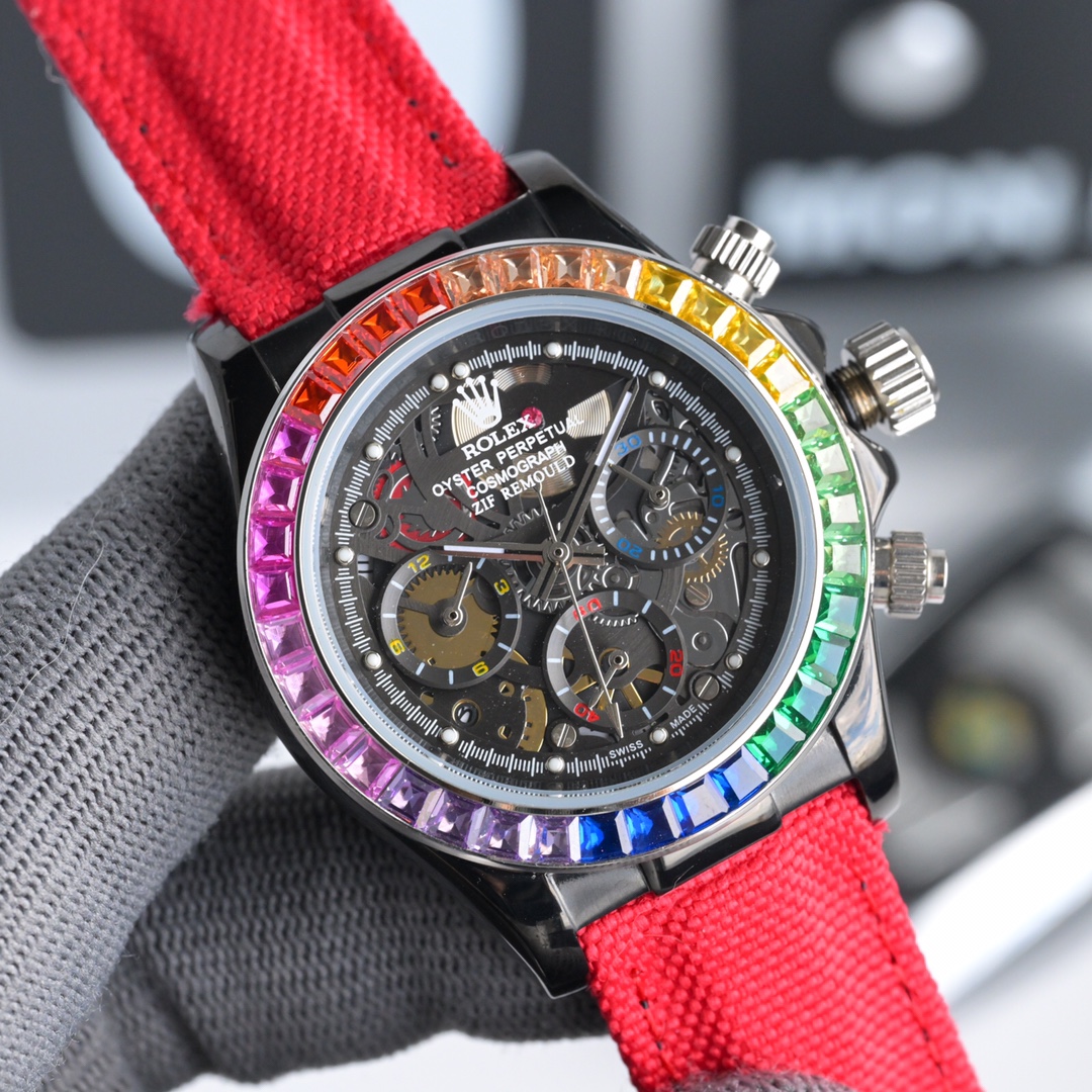 ROLEX Daytona 316L Stainless Steel Stainless Steel Case Super-Luminova Chronograph 43mm Mechanical Watches