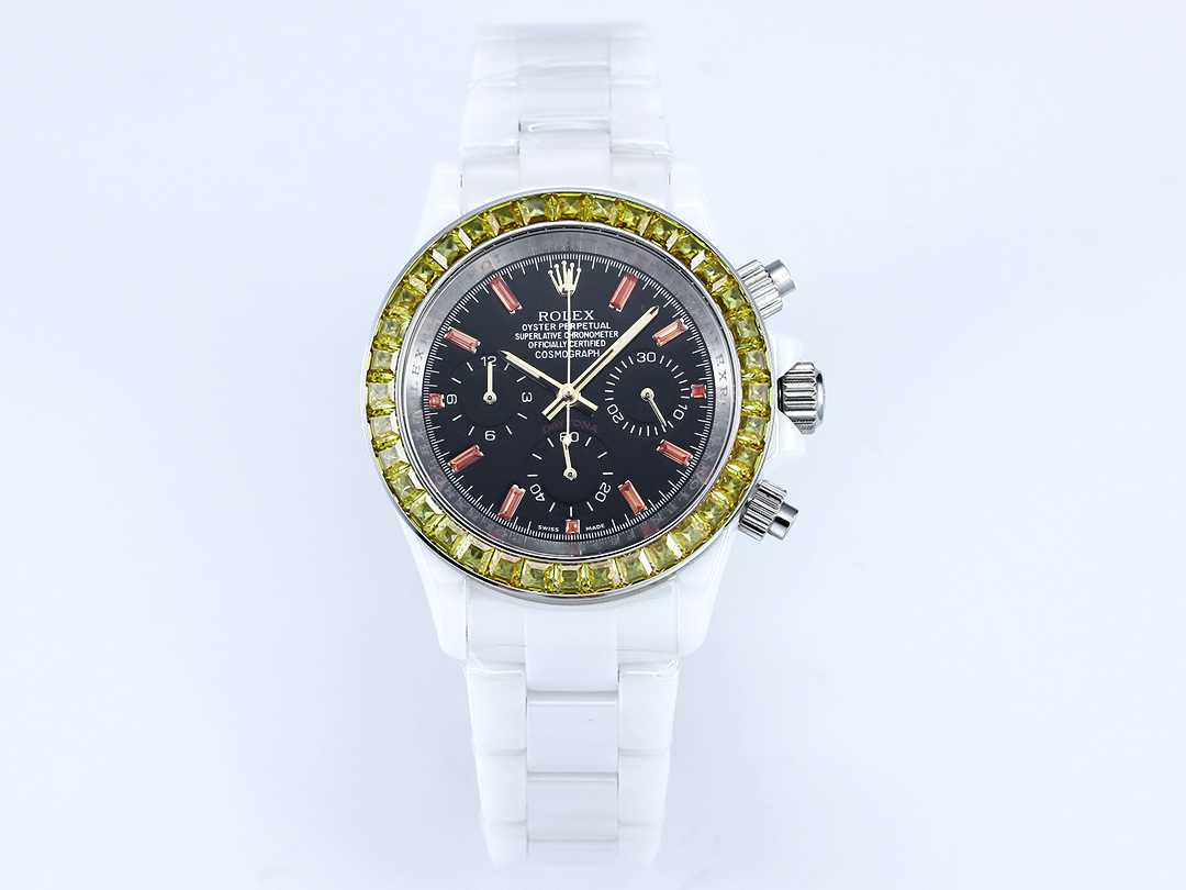 ROLEX Daytona 316L Stainless Steel Stainless Steel Case Super-Luminova Chronograph 43mm Mechanical Watches