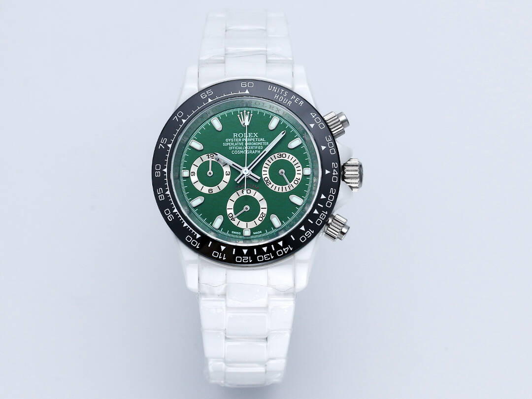 ROLEX Daytona Ceramic Case Super-Luminova Quartz Movement Chronograph 43mm Mechanical Watches