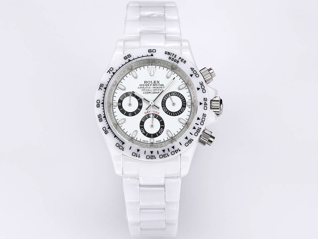 ROLEX Daytona Ceramic Case Super-Luminova Quartz Movement Chronograph 43mm Mechanical Watches