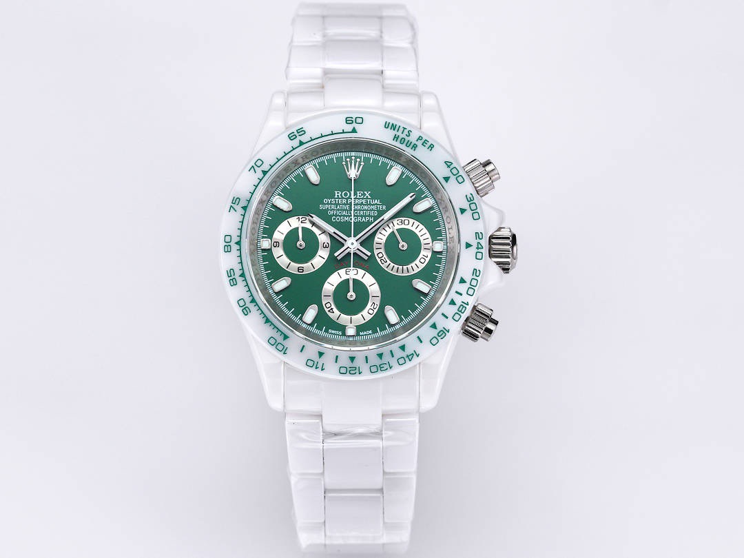 ROLEX Daytona Ceramic Case Super-Luminova Quartz Movement Chronograph 43mm Mechanical Watches