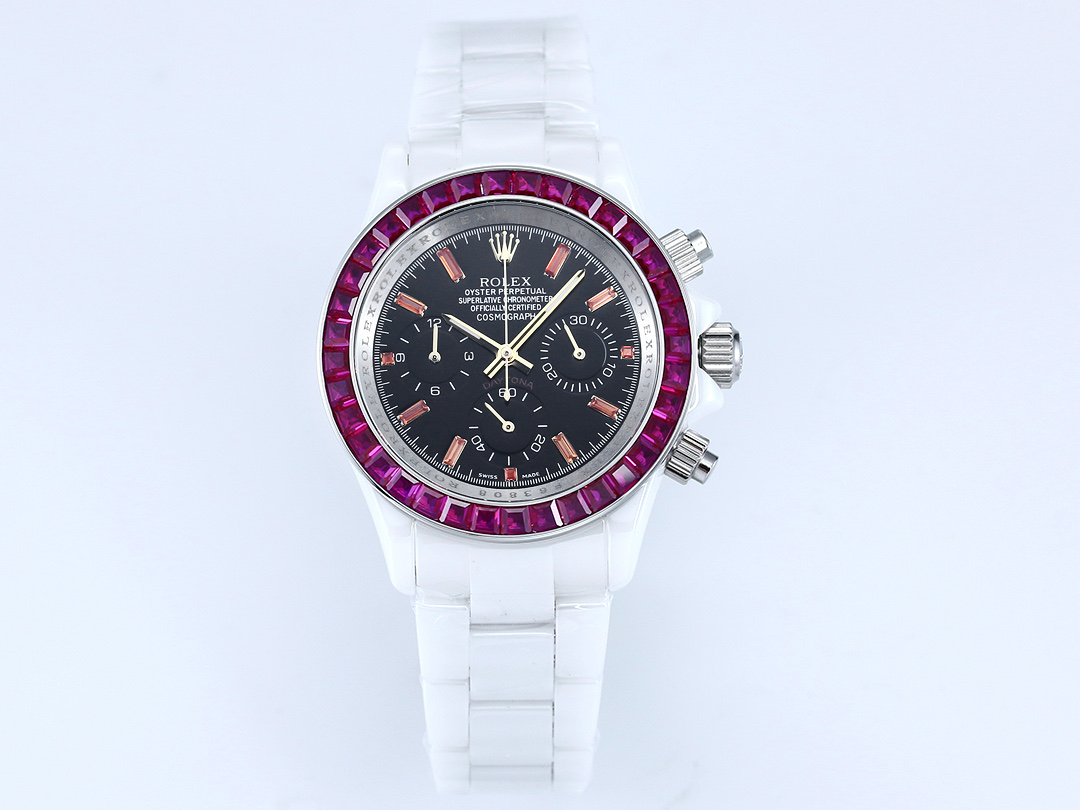 ROLEX Daytona Ceramic Case Super-Luminova Quartz Movement Chronograph 43mm Mechanical Watches