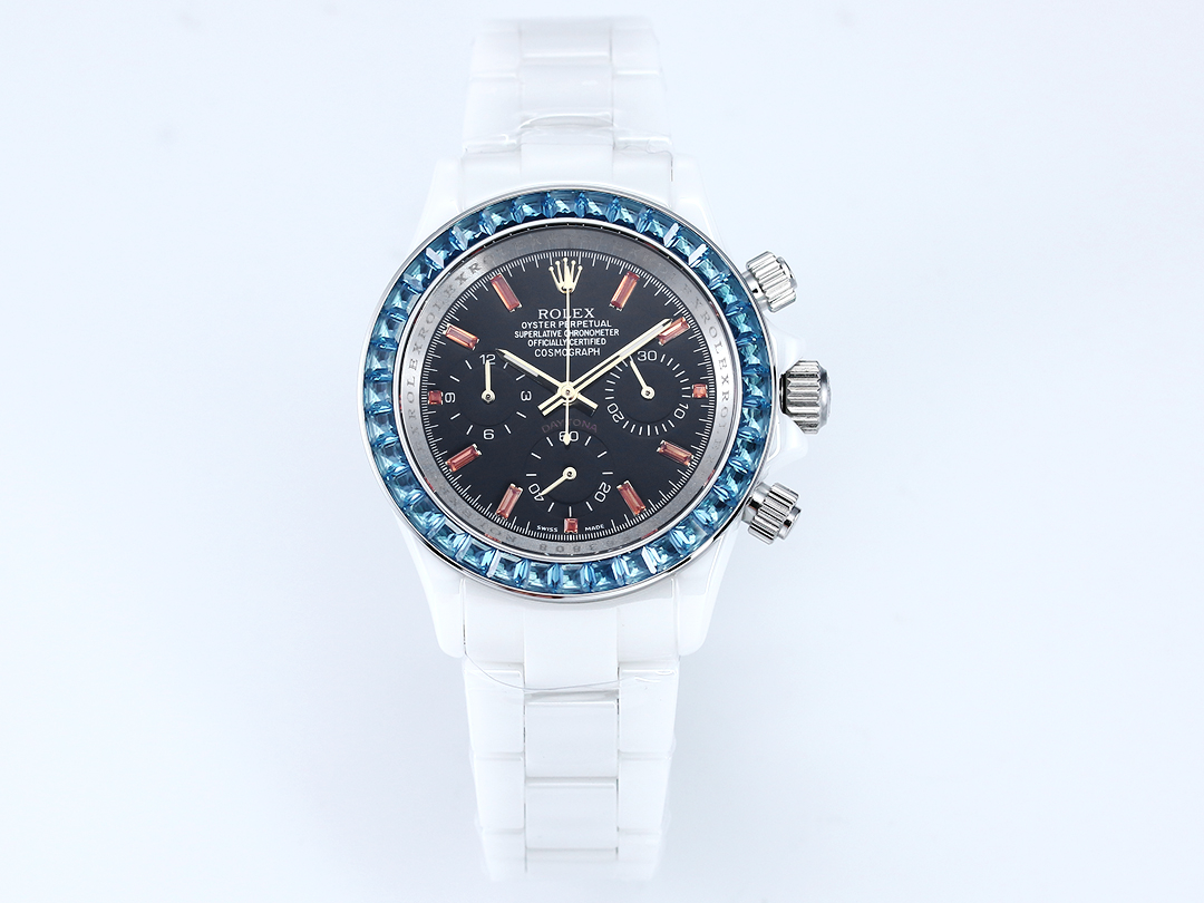 ROLEX Daytona Ceramic Case Super-Luminova Quartz Movement Chronograph 43mm Mechanical Watches