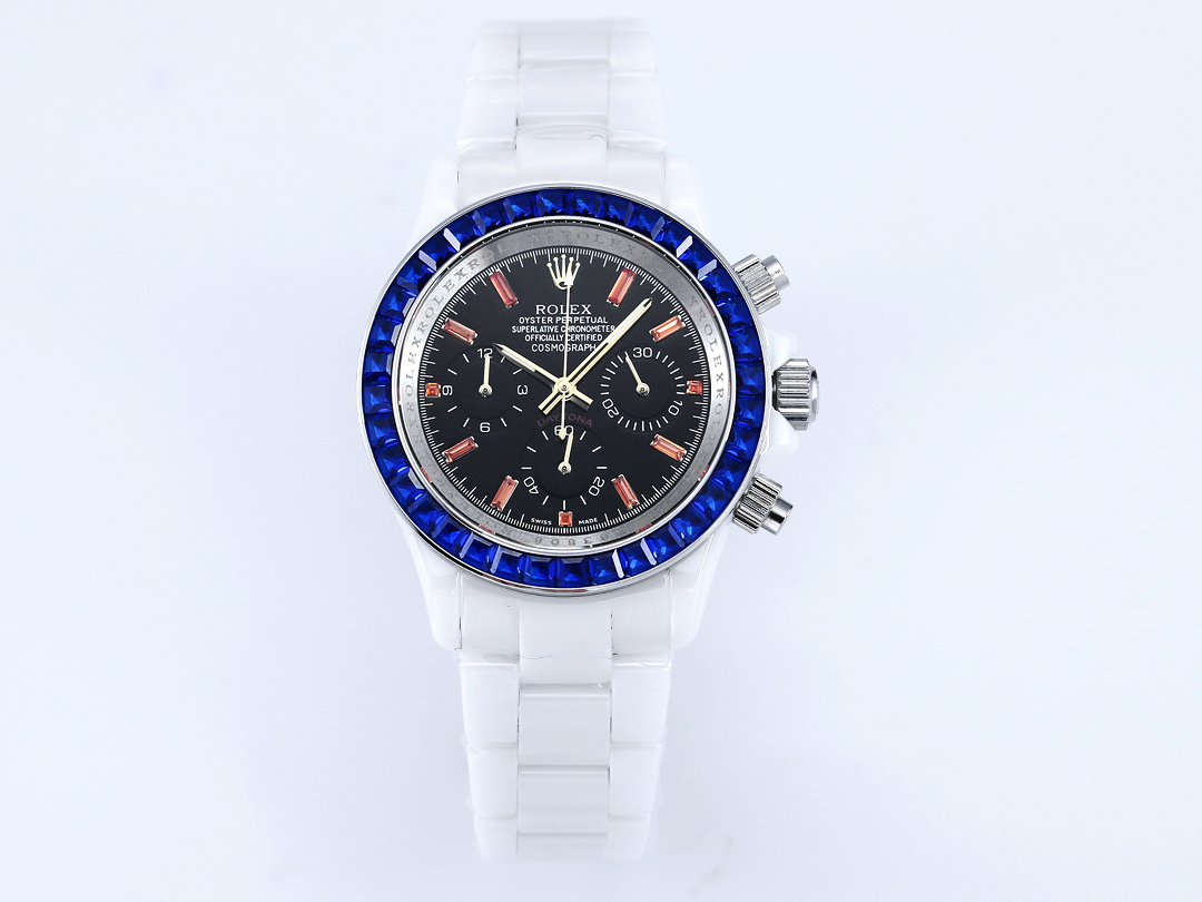 ROLEX Daytona Ceramic Case Super-Luminova Quartz Movement Chronograph 43mm Mechanical Watches