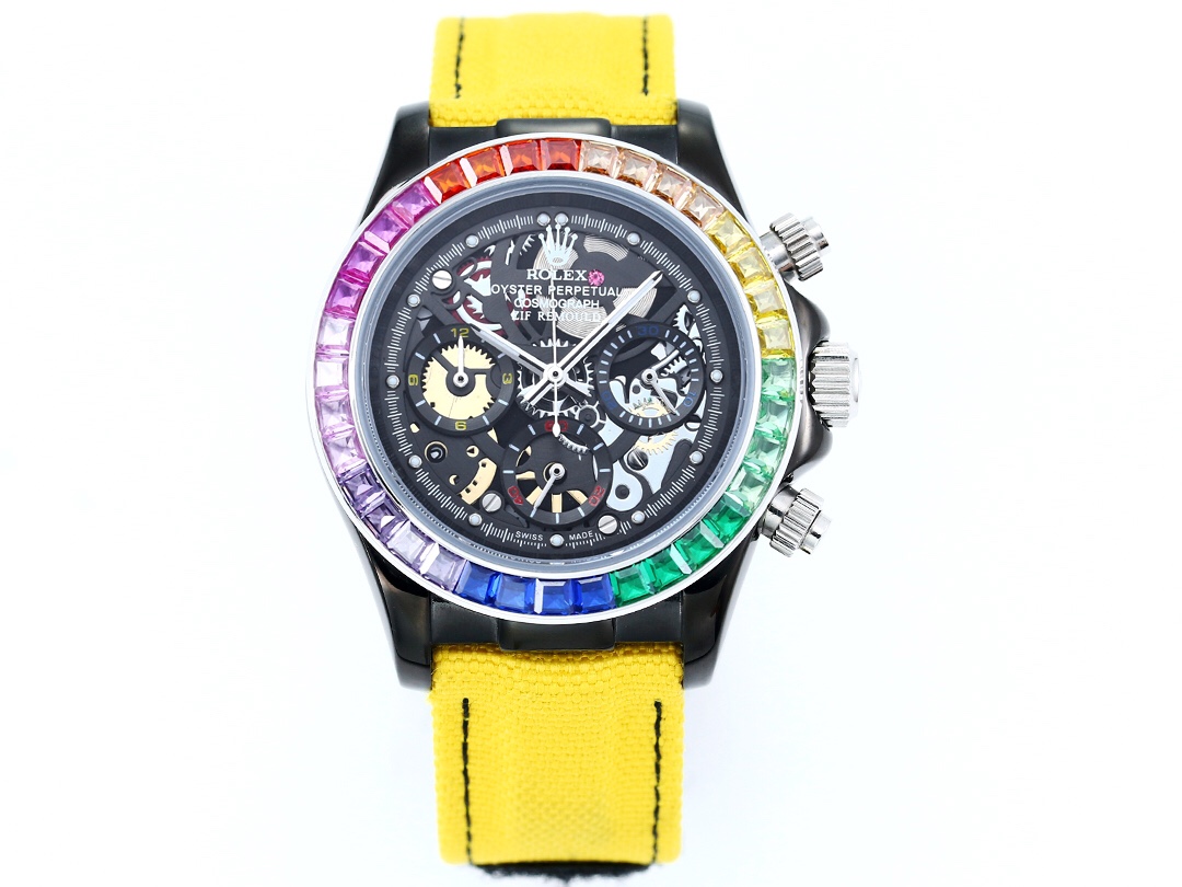 ROLEX Daytona 316L Stainless Steel Stainless Steel Case Super-Luminova Chronograph 43mm Mechanical Watches