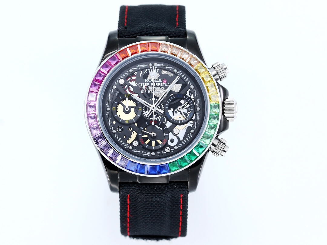 ROLEX Daytona 316L Stainless Steel Stainless Steel Case Super-Luminova Chronograph 43mm Mechanical Watches