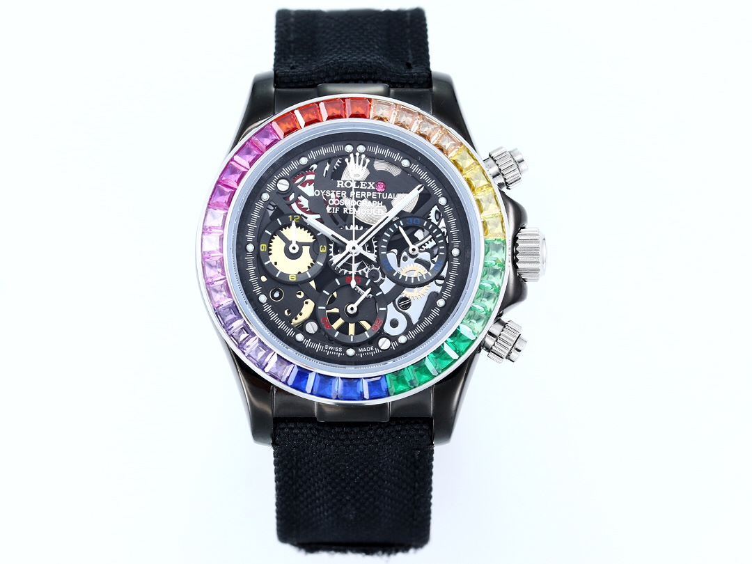 ROLEX Daytona 316L Stainless Steel Stainless Steel Case Super-Luminova Chronograph 43mm Mechanical Watches
