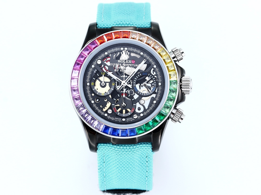 ROLEX Daytona 316L Stainless Steel Stainless Steel Case Super-Luminova Chronograph 43mm Mechanical Watches