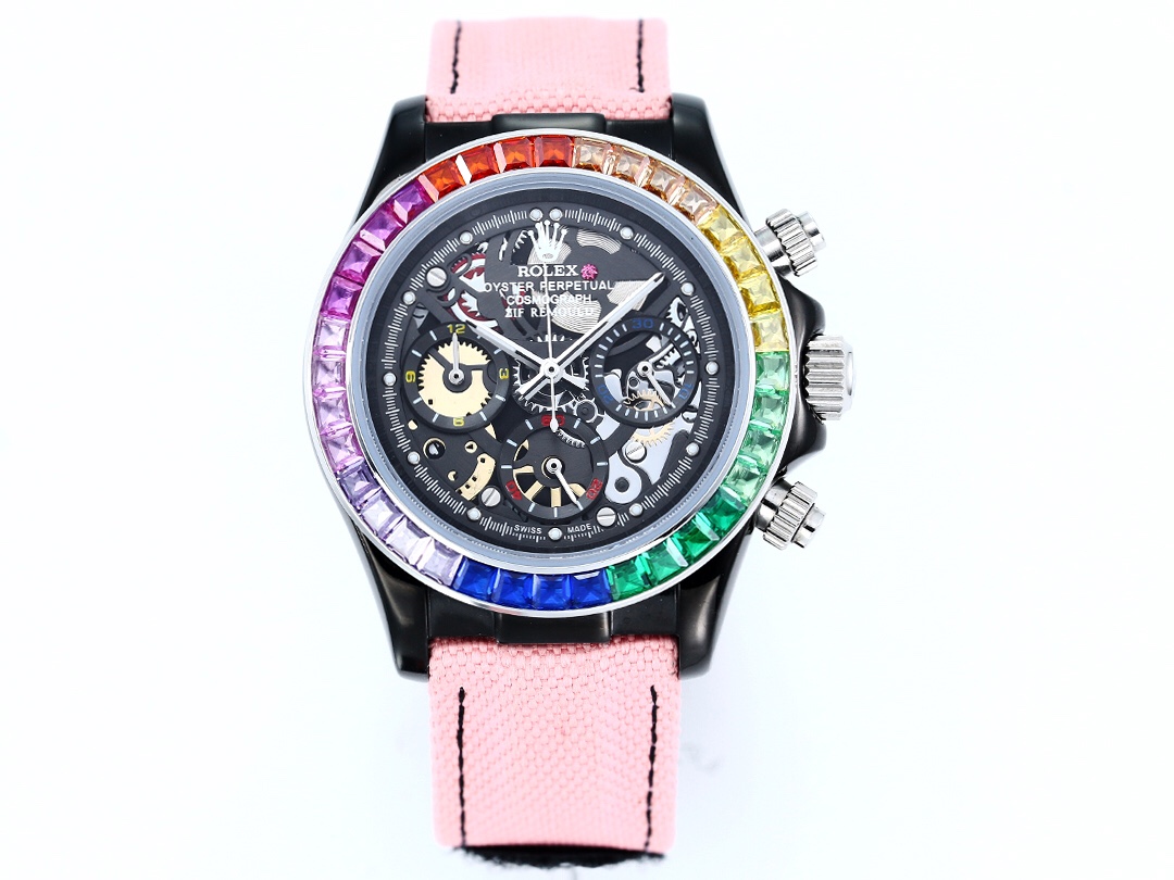 ROLEX Daytona 316L Stainless Steel Stainless Steel Case Super-Luminova Chronograph 43mm Mechanical Watches