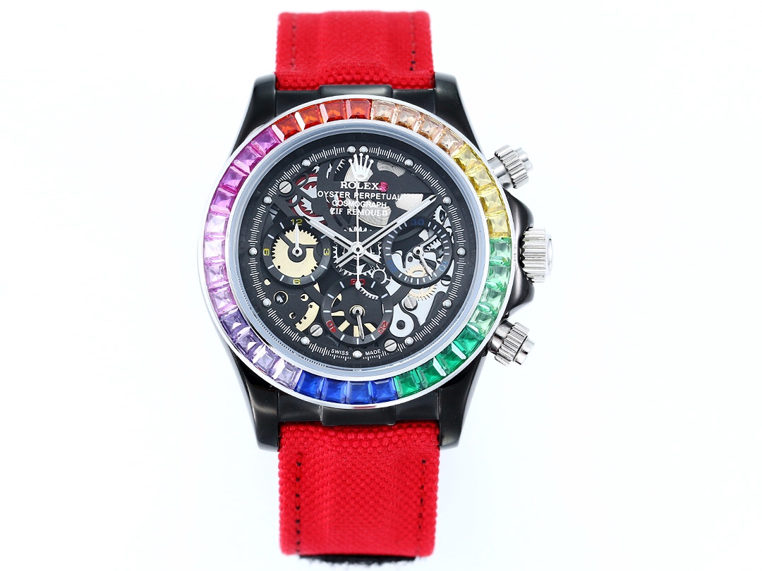 ROLEX Daytona 316L Stainless Steel Stainless Steel Case Super-Luminova Chronograph 43mm Mechanical Watches