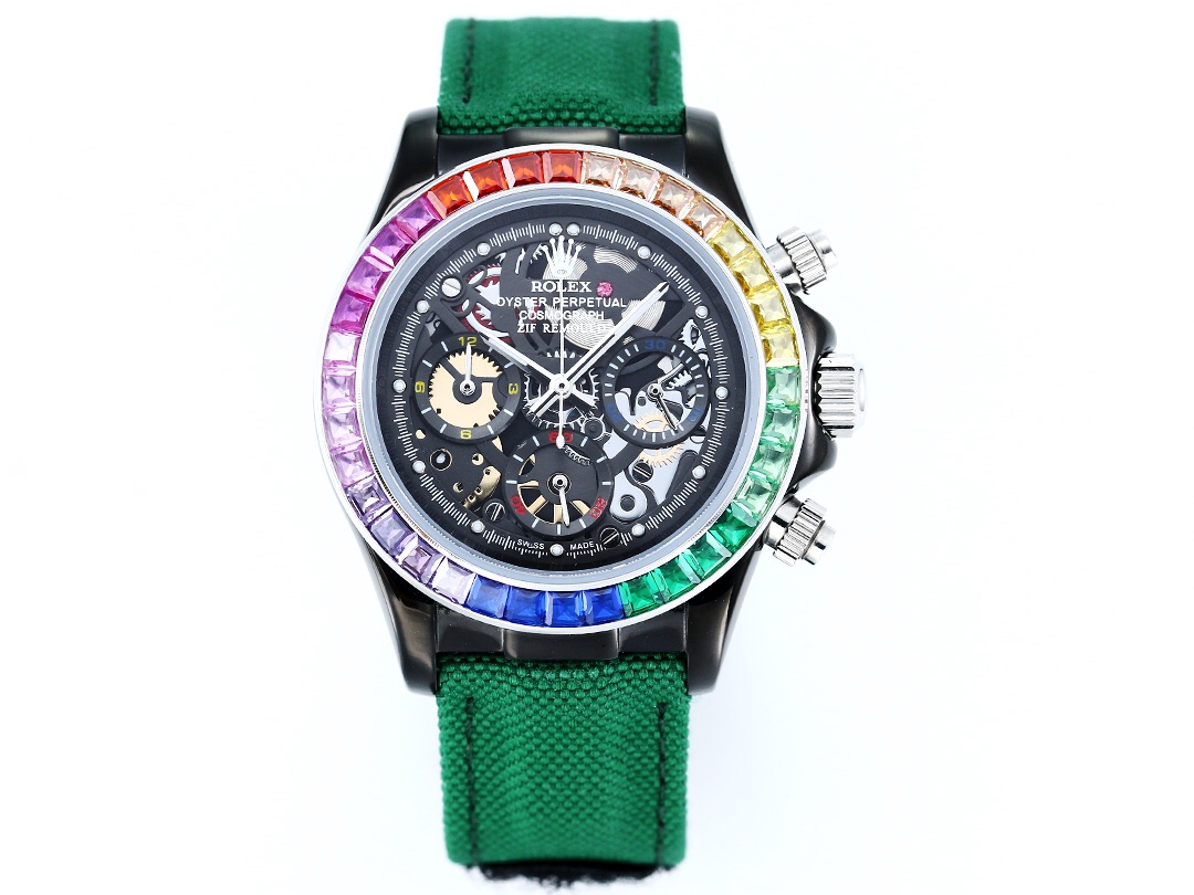 ROLEX Daytona 316L Stainless Steel Stainless Steel Case Super-Luminova Chronograph 43mm Mechanical Watches