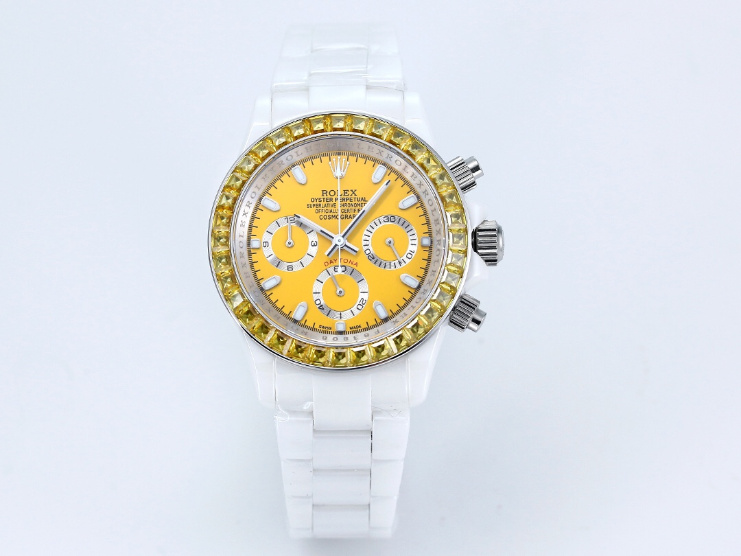 ROLEX Daytona Ceramic Case Super-Luminova Quartz Movement Chronograph 43mm Mechanical Watches