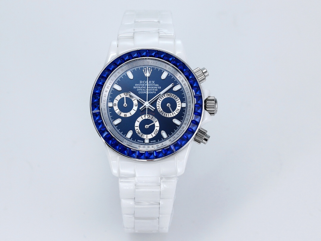 ROLEX Daytona Ceramic Case Super-Luminova Quartz Movement Chronograph 43mm Mechanical Watches