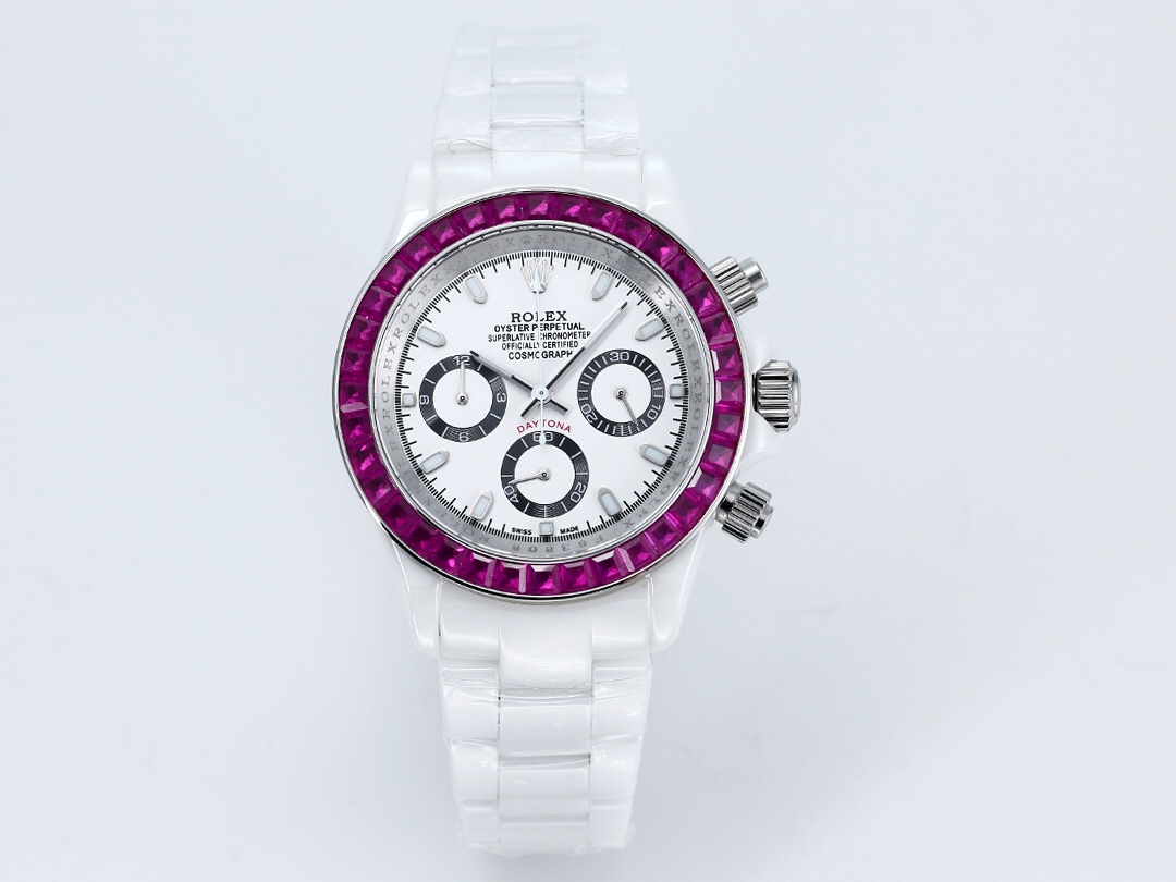 ROLEX Daytona Ceramic Case Super-Luminova Quartz Movement Chronograph 43mm Mechanical Watches