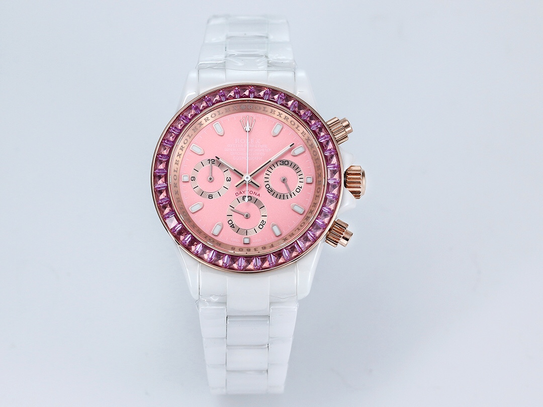 ROLEX Daytona Ceramic Case Super-Luminova Quartz Movement Chronograph 43mm Mechanical Watches