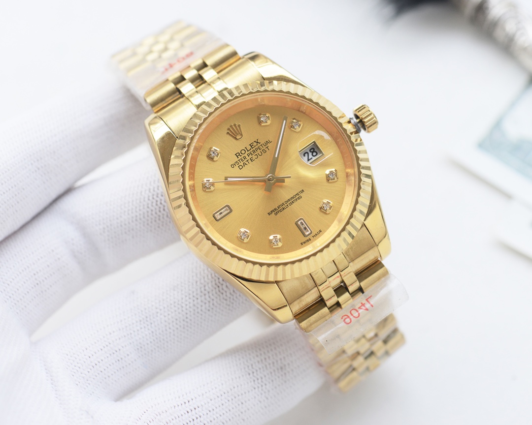 ROLEX 316L Stainless Steel 316L Stainless Steel Stainless Steel Bracelet Mechanical Movement 41mm 11mm Mechanical Watches