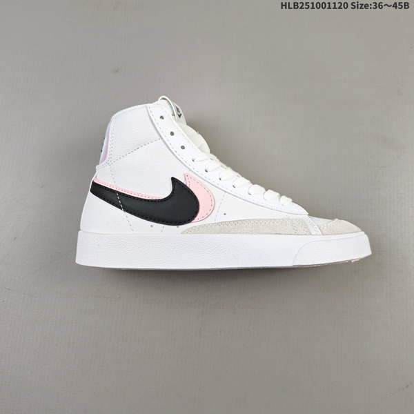 NIKE BLAZER MID '77 SUEDE IS A HIGH-TOP SNEAKER FEATURING A LARGE SWOOSH LOGO ON SIDE OF UPPER, FINE-GRAINED LEATHER CONSTRUCTION, AND A PREMIUM RUBBER SOLE THAT ENHANCES PERFORMANCE ON COURT.