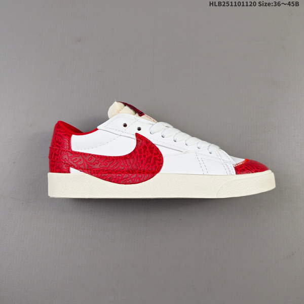 NIKE BLAZER LOW '77 JUMBO – COLORWAY: PIONEER (CO-BRANDED EDITION FOR YEAR OF HORSE). THIS BATCH FEATURES A COMPLETELY RENEWED VERSION OF CLASSIC BLAZER MODEL IN A LARGER SIZE.