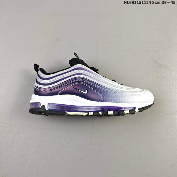 NIKE AIR MAX 97 SE CUSHIONED RUNNING SHOE FOR MEN FEATURES A THICK SOLE FOR ENHANCED SUPPORT AND VERSATILITY. IT IS CRAFTED FROM A COMBINATION OF FABRIC AND LEATHER MATERIALS, WITH STYLISH SIDE DESIGNS.