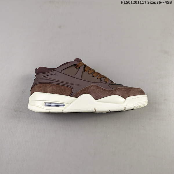NIKE AIR JORDAN 4 RM – A LOW-TOP, RETRO-STYLE BASKETBALL SHOE WITH A RUBBER SOLE THAT OFFERS EXCELLENT WEAR RESISTANCE AND ANTI-SLIP PERFORMANCE. INCLUDES ORIGINAL PACKAGING, ACCESSORIES, AND FACTORY-APPLIED STEEL STAMP ON MIDSOLE.