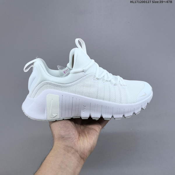 NIKE FREE METCON 6 – NIKE MESH UPPER, ROUND TOE DESIGN WITH LACES, SHOCK-ABSORBING AND ANTI-SLIP FEATURES, LOW-PROFILE TRAINING SHOE MODEL FJ7127-103
