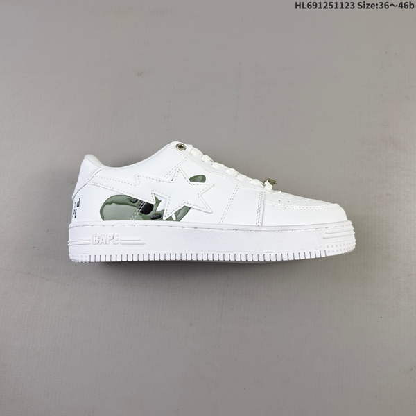 BATHING APE – A RETRO-STYLE CUSHIONED SPORTS SHOE AVAILABLE IN BOTH MEN'S AND WOMEN'S VERSIONS, CREATED AS A COLLABORATION WITH JAPANESE FASHION BRAND BAPE FROM HARAJUKU. TITLE: BAPE X NIKE AI.