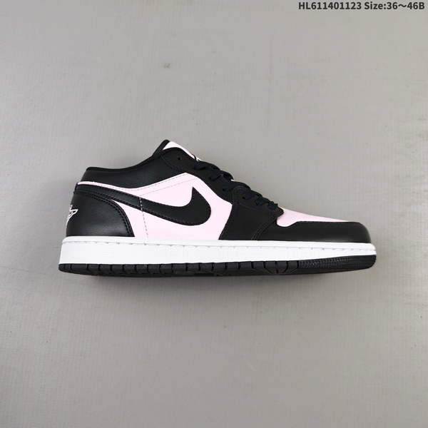 NIKE AIR JORDAN 1 LOW AJ1 – A LOW-TOP CASUAL SNEAKER WITH A SYNCHRONIZED COLOR SCHEME, CRAFTED FROM LEATHER, FEATURING A PROPERLY FITTED RUBBER INSOLE, FOUR-LINE STITCHING, AND ORIGINAL MANUFACTURER'S WOVEN LOGO.