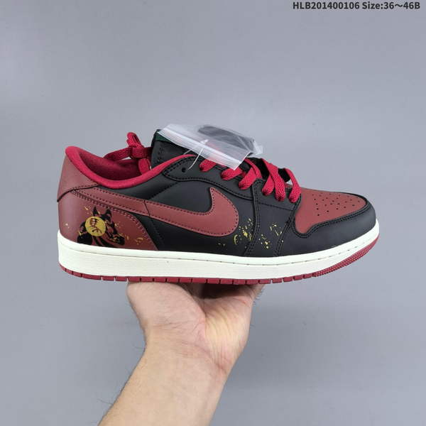 NIKE AIR JORDAN 1 LOW RETRO OG – A LIMITED-EDITION CASUAL SNEAKER FEATURING A HORSE-YEAR-THEMED DESIGN, SYNCHRONIZED COLOR SCHEME, AND AN ORIGINAL ARCHIVAL PAPER PATTERN.