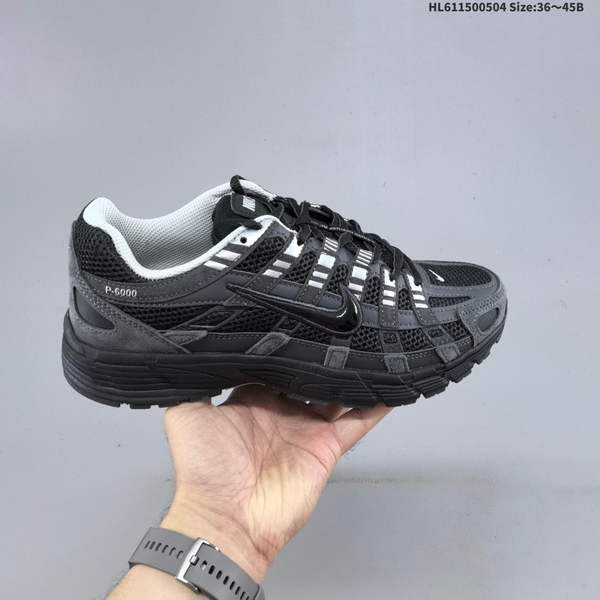 NIKE P-6000 IS A RETRO-STYLE CASUAL URBAN RUNNING SHOE WITH A LOW PROFILE, DESIGNED FOR DAILY COMMUTING. IT FEATURES BREATHABLE MESH FABRIC COMBINED WITH LEATHER AND SYNTHETIC UPPERS, FAITHFULLY RECREATING DESIGN OF EARLY NIKE MODELS.