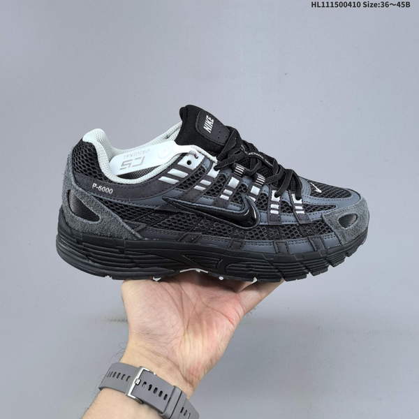 NIKE P-6000 IS A RETRO-STYLE CASUAL URBAN RUNNING SHOE WITH A LOW PROFILE, DESIGNED FOR DAILY COMMUTING. IT FEATURES BREATHABLE MESH FABRIC COMBINED WITH LEATHER AND SYNTHETIC UPPERS, FAITHFULLY RECREATING DESIGN OF EARLY NIKE MODELS.