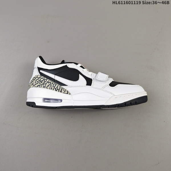 NIKE AIR JORDAN LEGACY AJ312 LOW IS A THREE-IN-ONE HYBRID LOW-TOP CULTURAL CASUAL SPORTS BASKETBALL SHOE FEATURING AN INTERLOCKING DESIGN.