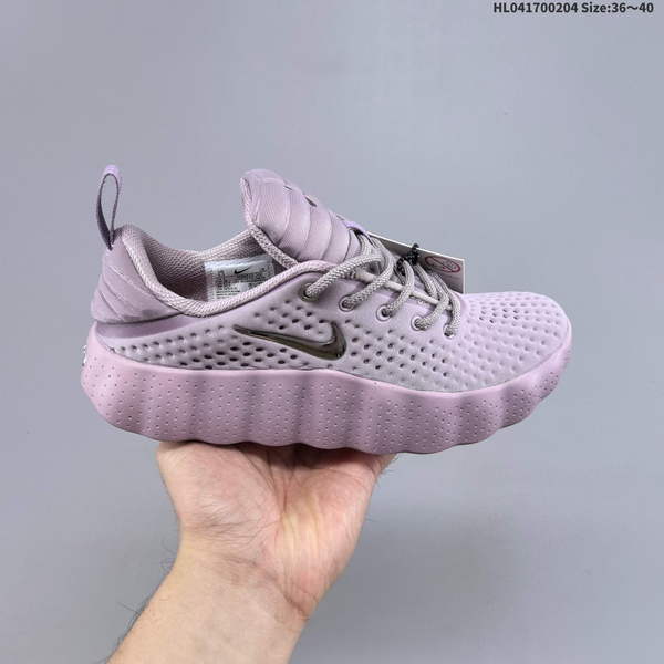 NIKE MIND 002 WOMEN'S TRAINING SHOES – COMFORTABLE, DURABLE, AND BREATHABLE IN PURPLE, FEATURING VENTILATION HOLES, BRAND LOGO, A PULL TAB, AND SIGNATURE PRESSURE CHAMBER SYSTEM.