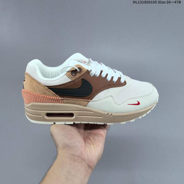 ORIGINAL NIKE AIR MAX 1 RETRO AIR-CUSHIONED RUNNING SHOE WAS DESIGNED BY TINKER HATFIELD AND MARK PARKER IN 1987, DRAWING INSPIRATION FROM PARISIAN ART SCENE AND STREET CULTURE.