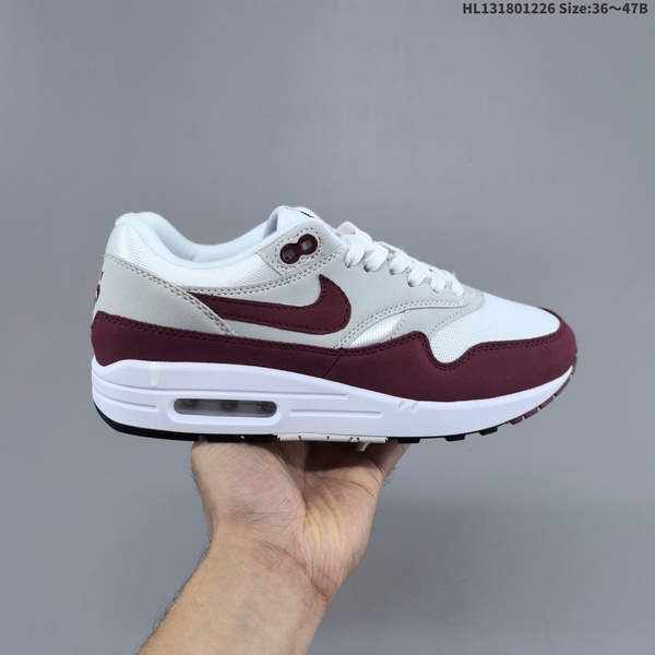 NIKE AIR MAX 1 OG IS PIONEERING RETRO AIR-CUSHIONED RUNNING SHOE DESIGNED FOR VERSATILE CASUAL WEAR AND EXERCISE. FEATURING A SMALL, VINTAGE-STYLE CUSHIONING SYSTEM, IT REPRESENTS FIRST-EVER PAIR OF RUNNING SHOES WITH VISIBLE AIR CUSHIONS—A GROUNDBR