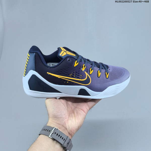 NIKE KOBE 9 LOW IN THUNDER BLUE FEATURES A LOW-PROFILE DESIGN WITH A SEAMLESS, DEEP PURPLE FLYKNIT UPPER THAT ENSURES EXCELLENT DURABILITY AND STYLE.