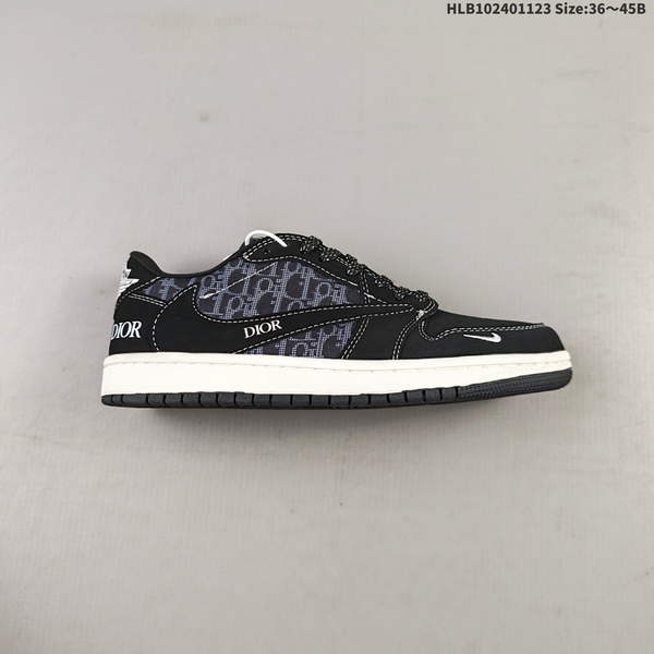 NIKE AIR JORDAN 1 X TRAVIS SCOTT AJ1 IS A LOW-TOP CULTURAL BASKETBALL SHOE FEATURING A DISTINCTIVE "HOOKED" DESIGN AND A CLEAN, PRECISELY DRILLED SOLE. IT'S PERFECT FOR DIY PROJECTS OR PERSONALIZED CUSTOMIZATION.