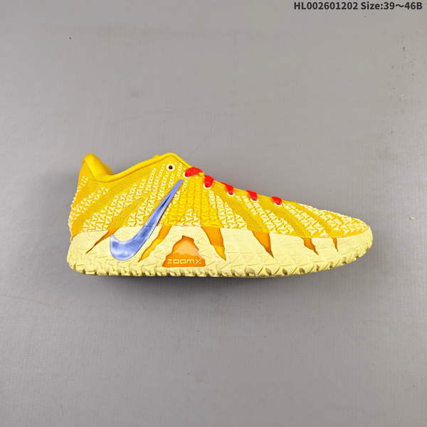 NIKE JA 3 HUSTLE & FLOW – THIRD-GENERATION NIKE MORANT LOW-TOP BASKETBALL SHOE IN BLUE AND YELLOW COLOR COMBINATION, DESIGNED FOR COMFORT, DURABILITY, SLIP RESISTANCE, AND WEAR RESISTANCE. AVAILABLE IN OVERSEAS VERSIONS.