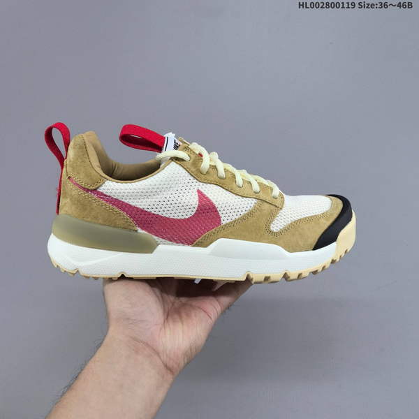 ASTRONAUT TOM SACHS X NIKE CRAFT MARS YARD SHOE 3.0 – A LOW-PROFILE SHOE IN BROWN AND RED, DESIGNED FOR COMFORT, VERSATILITY, AND EXCELLENT SLIP RESISTANCE.