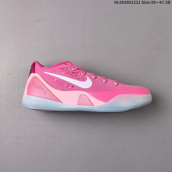 NIKE KOBE 9 ELITE LOW PROTRO IS A VERSATILE, COMFORTABLE SHOE WITH AN ANTI-SLIP AND WEAR-RESISTANT DESIGN. AVAILABLE IN PINK, THIS LOW-TOP MODEL BELONGS TO NIKE KOBE 9 SERIES.
