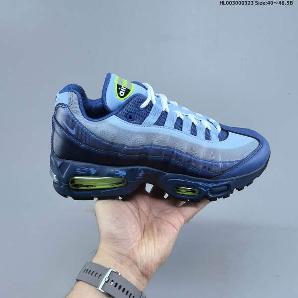 YU-GI-OH! X NIKE AIR MUSCLE 95 JOEY NIKE MAX 95 – LOW-TOP SHOE, CO-BRANDED WITH YU-GI-OH.; AVAILABLE IN "SUPER SENSUAL BLUE" COLOR; COMFORTABLE, VERSATILE, NON-SLIP, AND WEAR-RESISTANT DESIGN.