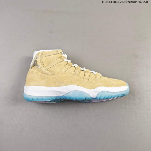 NIKE AIR JORDAN 11 RETRO CONCORD AJ11 IS A HIGH-TOP SPORTS BASKETBALL SHOE INSPIRED BY MICHAEL JORDAN'S DESIGN, FEATURING A LACQUERED LEATHER FINISH AND A PREMIUM COWHIDE UPPER.