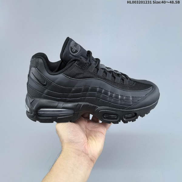 NIKE AIR MAX 95 BIG BUBBLE TRIPLE BLACK – LOW-TOP MODEL; FEATURES A RETRO-INSPIRED DESIGN INSPIRED BY "BLACK KNIGHT" CHARACTER; AVAILABLE IN BLACK COLOR; OFFERS COMFORT, VERSATILITY, ANTI-SLIP PROPERTIES, AND DURABILITY.